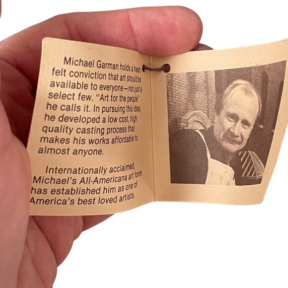 Michael Garman Buffalo Hunter Cowboy Sculpture Signed Retired Vintage 1987 READ - Picture 16 of 16